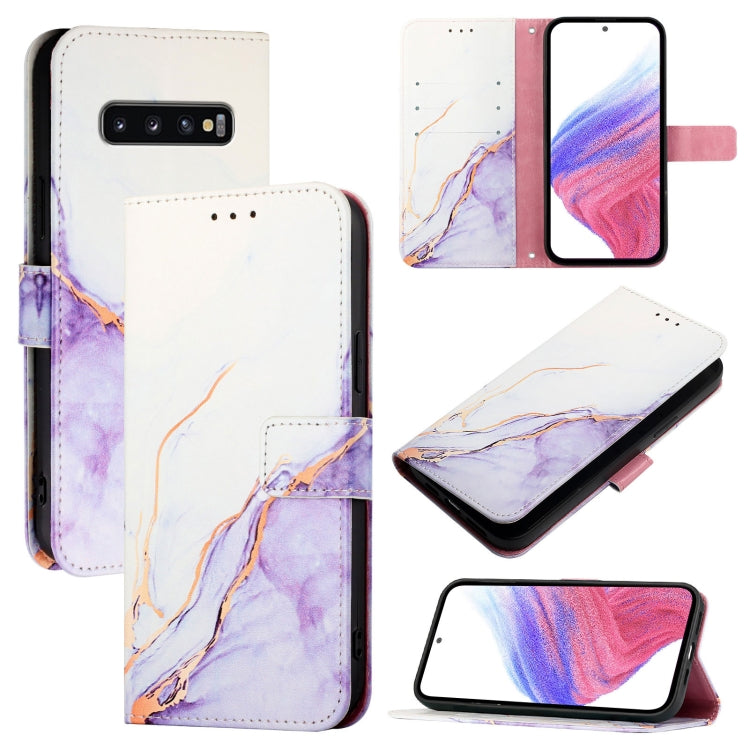 Custodia per telefono in pelle flip con motivo marmo PT003, For Samsung Galaxy Xcover 4 / 4s, For Samsung Galaxy S10e, For Samsung Galaxy S10+, For Samsung Galaxy S10