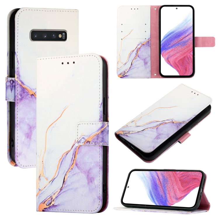 Custodia per telefono in pelle flip con motivo marmo PT003, For Samsung Galaxy Xcover 4 / 4s, For Samsung Galaxy S10e, For Samsung Galaxy S10+, For Samsung Galaxy S10