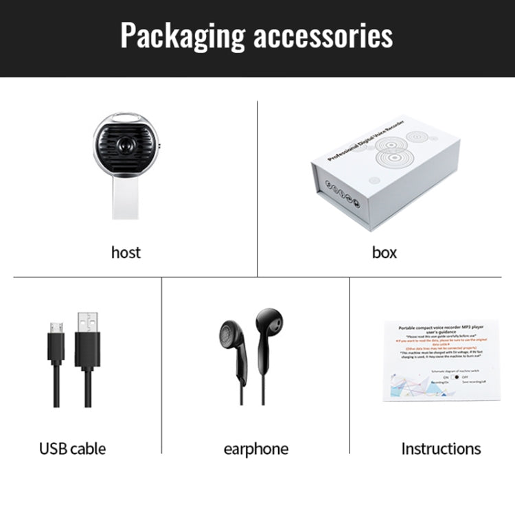 Registratore vocale USB JNN S13 4-32GB in lega di zinco