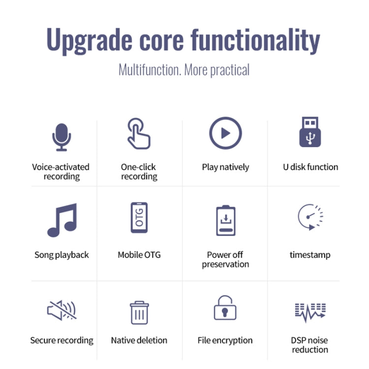 Registratore vocale USB JNN S13 4-32GB in lega di zinco