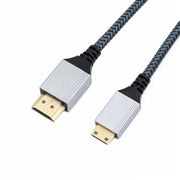 Cavo intrecciato per trasmissione video da HDTV a Mini HDTV 4K UHD, 0.3m, 1m, 1.5m, 2m, 3m, 5m