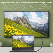 Cavo intrecciato per trasmissione video da HDTV a Mini HDTV 4K UHD, 0.3m, 1m, 1.5m, 2m, 3m, 5m