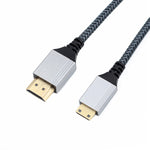 Cavo intrecciato per trasmissione video da HDTV a Mini HDTV 4K UHD, 0.3m, 1m, 1.5m, 2m, 3m, 5m