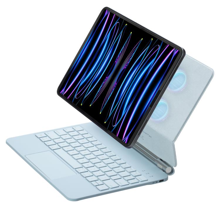 Custodia in pelle con tastiera Bluetooth touch pad, For iPad Air 11 2025 / 2024 / Pro 11 2022