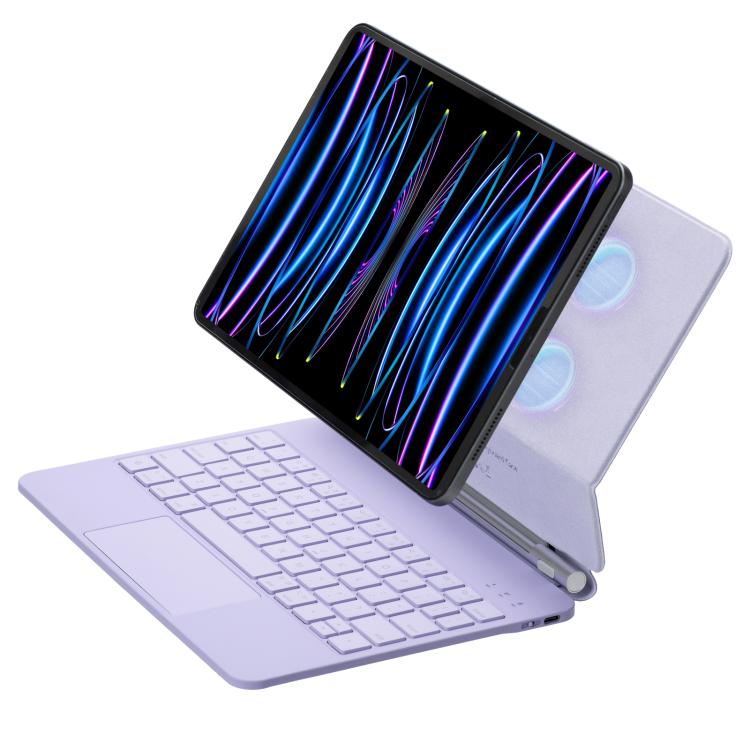 Custodia in pelle con tastiera Bluetooth touch pad, For iPad Air 11 2025 / 2024 / Pro 11 2022