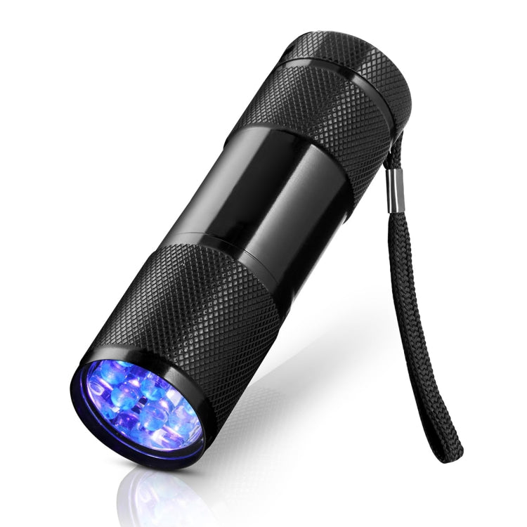 Mini torcia con rilevamento dei raggi ultravioletti da 395 nm a 9 LED, 9 LEDs UV-ray
