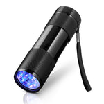 Mini torcia con rilevamento dei raggi ultravioletti da 395 nm a 9 LED, 9 LEDs UV-ray