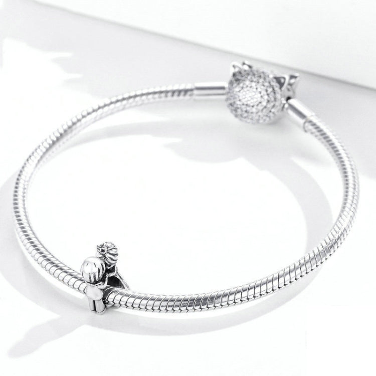 Ciondolo in argento sterling S925 con due titoli, nessuna ipotesi, perline, bracciale fai da te, accessori per collana