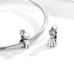 Ciondolo in argento sterling S925 con due titoli, nessuna ipotesi, perline, bracciale fai da te, accessori per collana