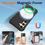 Custodia per telefono in silicone liquido magnetico MagSafe Wave Texture, For Samsung Galaxy S25+ 5G, For Samsung Galaxy S25 Ultra 5G, For Samsung Galaxy S24 FE 5G, For Samsung Galaxy S24 Ultra 5G