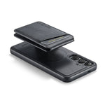 Custodia per telefono con porta carte magnetica in pelle di mucca Fierre Shann Oil Wax, For Samsung Galaxy S24+ 5G, For Samsung Galaxy S23 FE 5G, For Samsung Galaxy S23 Ultra 5G, For Samsung Galaxy S22 Ultra 5G