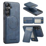 Custodia per telefono con porta carte magnetica in pelle di mucca Fierre Shann Oil Wax, For Samsung Galaxy S24+ 5G, For Samsung Galaxy S23 FE 5G, For Samsung Galaxy S23 Ultra 5G, For Samsung Galaxy S22 Ultra 5G