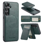Custodia per telefono con porta carte magnetica in pelle di mucca Fierre Shann Oil Wax, For Samsung Galaxy S24+ 5G, For Samsung Galaxy S23 FE 5G, For Samsung Galaxy S23 Ultra 5G, For Samsung Galaxy S22 Ultra 5G