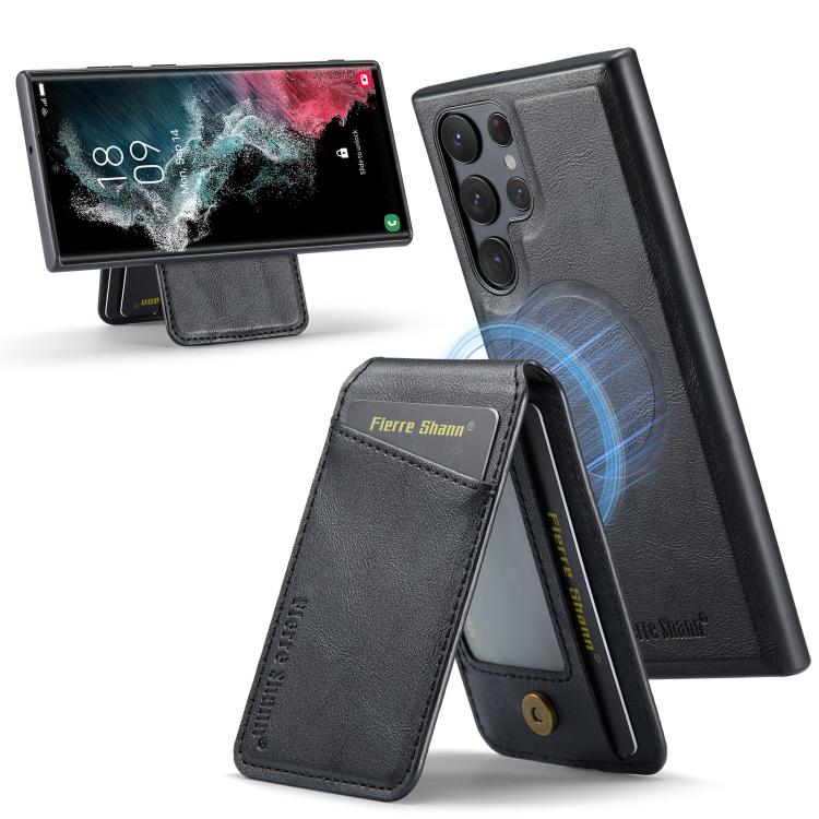 Custodia con porta carte magnetica in pelle per Samsung Galaxy S25+ 5G
