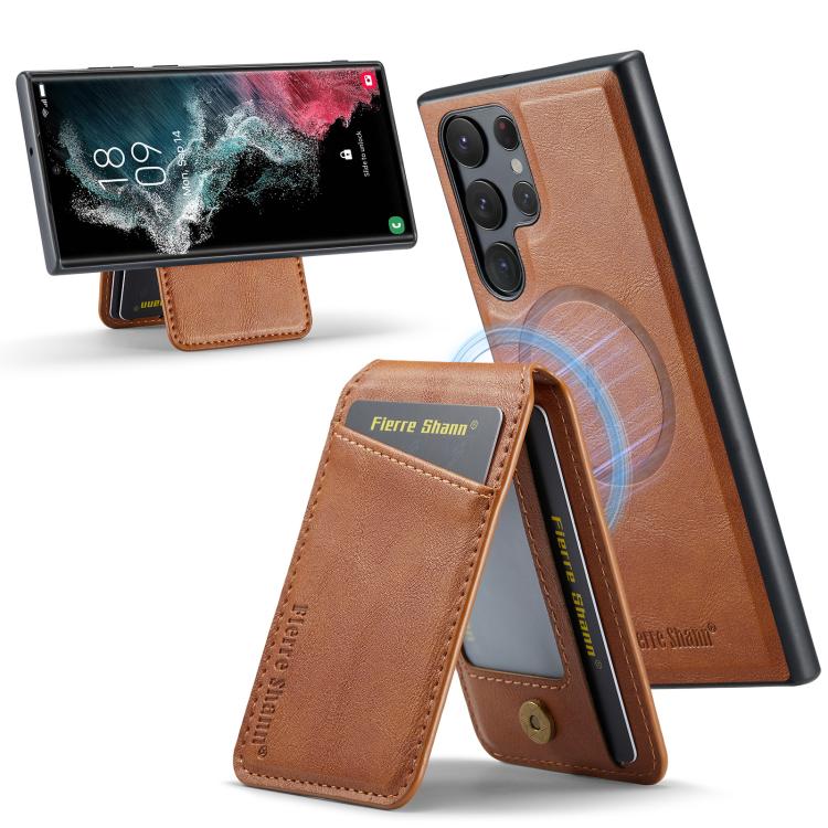 Custodia con porta carte magnetica in pelle per Samsung Galaxy S25+ 5G