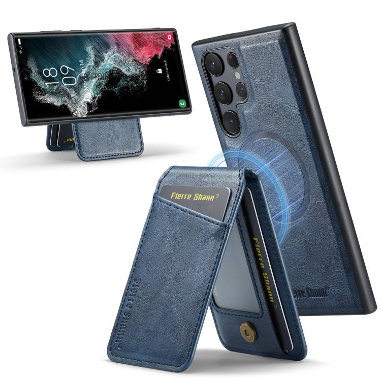 Custodia con porta carte magnetica in pelle per Samsung Galaxy S25+ 5G