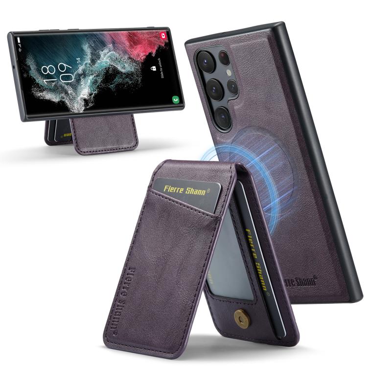 Custodia con porta carte magnetica in pelle per Samsung Galaxy S25+ 5G