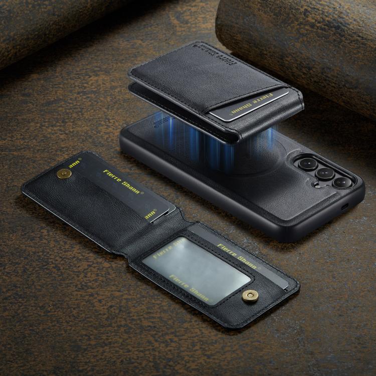 Custodia con porta carte magnetica in pelle per Samsung Galaxy S25+ 5G