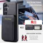 Custodia con porta carte magnetica in pelle per Samsung Galaxy S25+ 5G