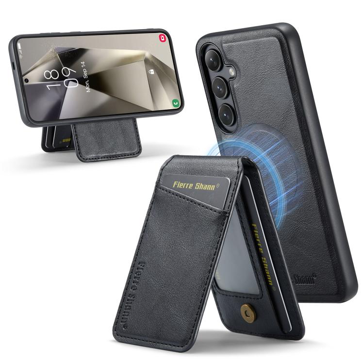 Custodia con porta carte magnetica in pelle per Samsung Galaxy S25+ 5G
