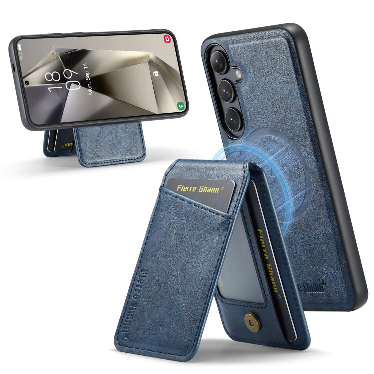 Custodia con porta carte magnetica in pelle per Samsung Galaxy S25+ 5G