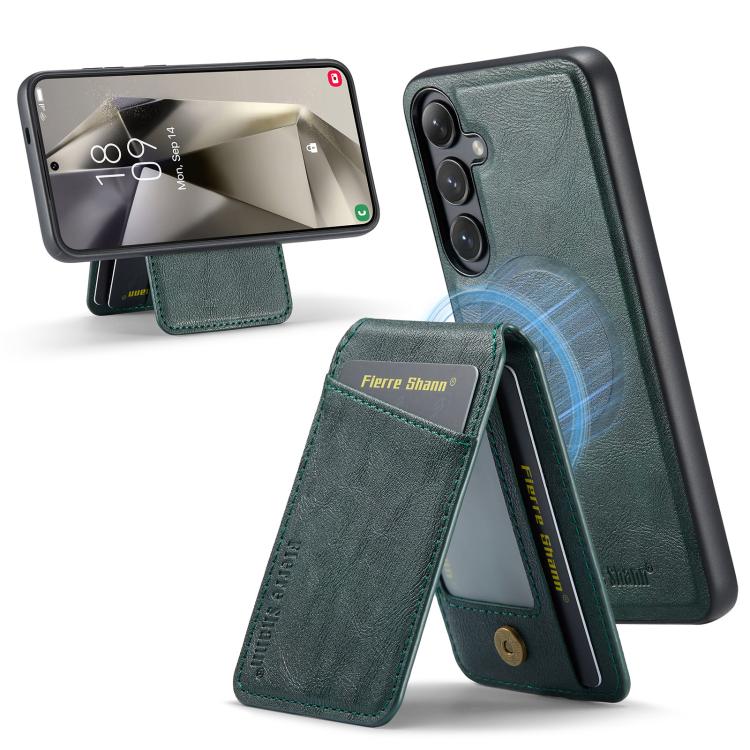 Custodia con porta carte magnetica in pelle per Samsung Galaxy S25+ 5G