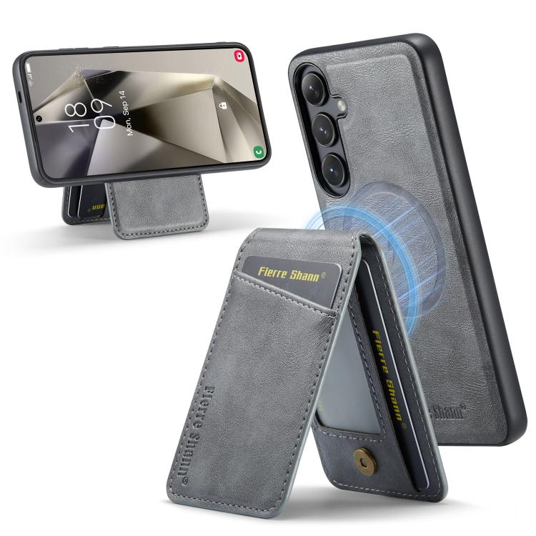 Custodia con porta carte magnetica in pelle per Samsung Galaxy S25+ 5G