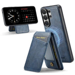 Custodia per telefono con porta carte magnetica in pelle di mucca Fierre Shann Oil Wax, For Samsung Galaxy S26+ 5G, For Samsung Galaxy S26 Ultra 5G, For Samsung Galaxy S26 5G, For Samsung Galaxy S25 5G