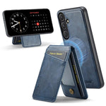 Custodia per telefono con porta carte magnetica in pelle di mucca Fierre Shann Oil Wax, For Samsung Galaxy S26+ 5G, For Samsung Galaxy S26 Ultra 5G, For Samsung Galaxy S26 5G, For Samsung Galaxy S25 5G