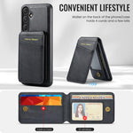 Custodia per telefono con porta carte magnetica in pelle di mucca Fierre Shann Oil Wax, For Samsung Galaxy S26+ 5G, For Samsung Galaxy S26 Ultra 5G, For Samsung Galaxy S26 5G, For Samsung Galaxy S25 5G
