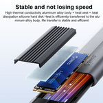 Custodia SSD M.2 NVMe 10 Gbps con cavo Type-C e USB-A