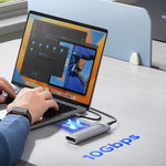 Custodia SSD M.2 NVMe 10 Gbps con cavo Type-C e USB-A