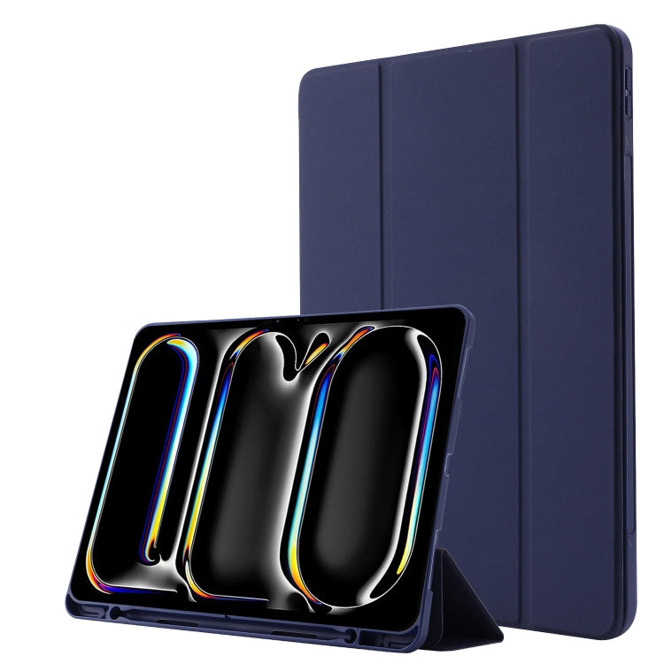 Custodia per tablet ripiegabile in pelle Skin Feel con slot per penna, For iPad Pro 13 2025 / 2024, For iPad Pro 11 2025 / 2024