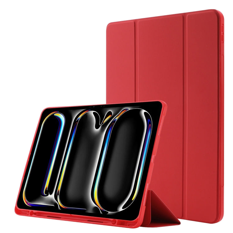 Custodia per tablet ripiegabile in pelle Skin Feel con slot per penna, For iPad Pro 13 2025 / 2024, For iPad Pro 11 2025 / 2024