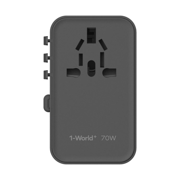 Caricabatterie da viaggio GaN 70W con cavo USB-C retrattile