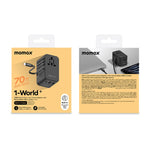 Caricabatterie da viaggio GaN 70W con cavo USB-C retrattile