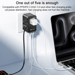 Caricabatterie da viaggio GaN 70W con cavo USB-C retrattile