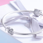 Accessori per collana braccialetto fai-da-te con perline dolci in argento sterling S925