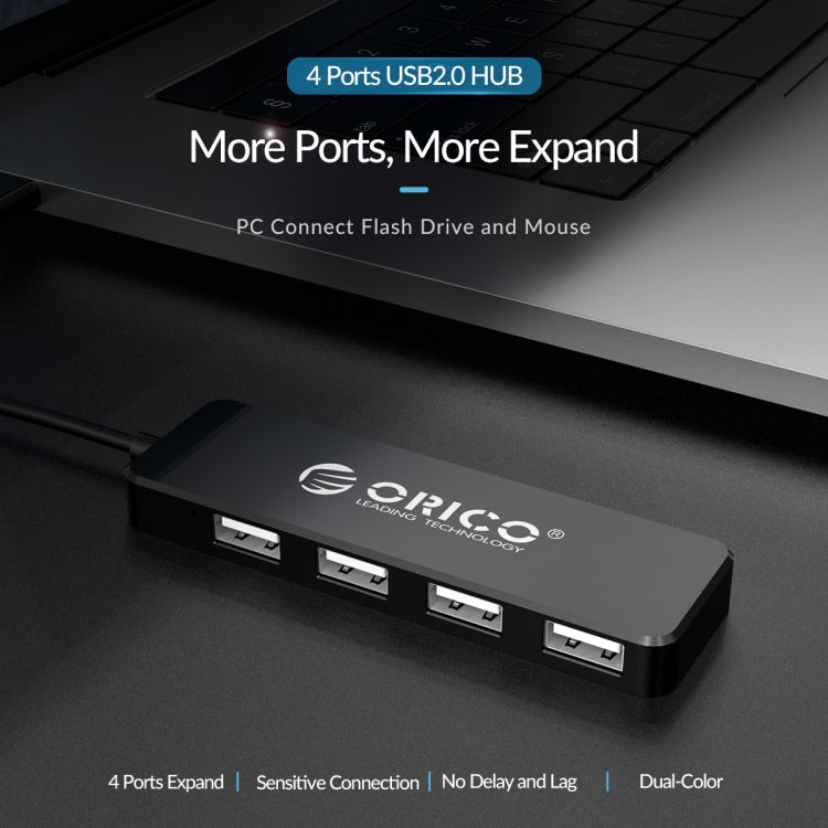 Convertitore espanso HUB USB 2.0 ORICO FL01-BK a 4 porte, FL01
