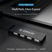 Convertitore espanso HUB USB 2.0 ORICO FL01-BK a 4 porte, FL01