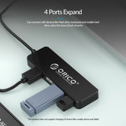 Convertitore espanso HUB USB 2.0 ORICO FL01-BK a 4 porte, FL01