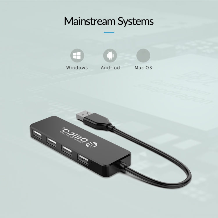Convertitore espanso HUB USB 2.0 ORICO FL01-BK a 4 porte, FL01
