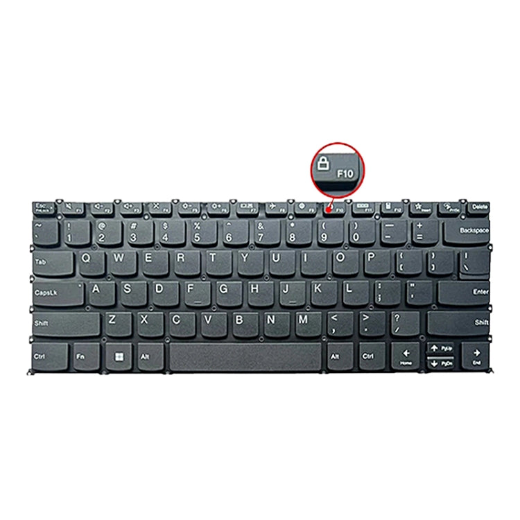 US Version Laptop Backlit Keyboard, F10 Key with Lock Icon, For Lenovo IdeaPad 5 / Yoga Slim 7 Pro (with Lock Icon)