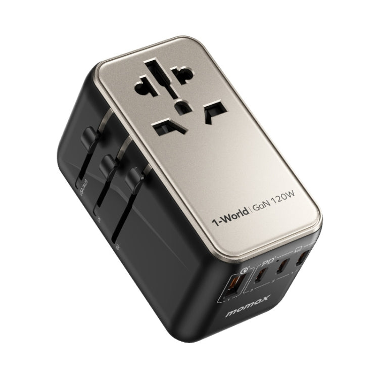 MOMAX UA15 1-World+ Adattatore di alimentazione con presa di conversione globale al nitruro di gallio da 120 W