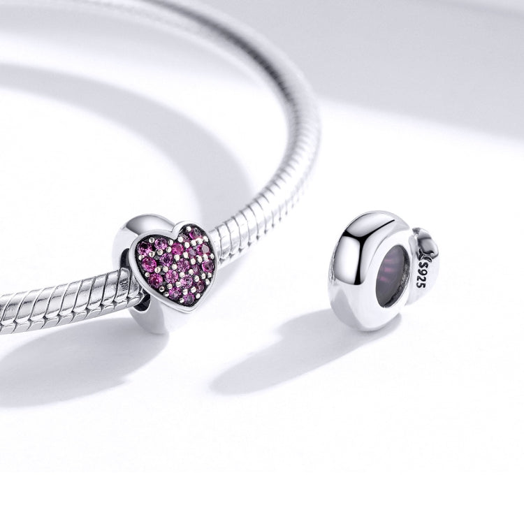 Accessori per collana braccialetto fai da te con zirconi rosa in argento sterling S925