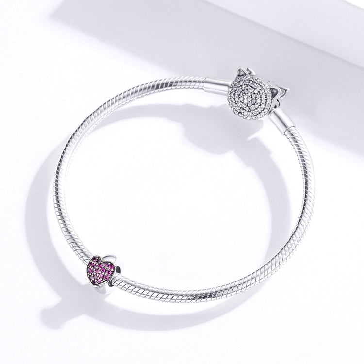 Accessori per collana braccialetto fai da te con zirconi rosa in argento sterling S925