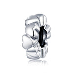 Accessori per collana braccialetto fai-da-te con perline a forma di cuore in argento sterling S925