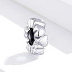 Accessori per collana braccialetto fai-da-te con perline a forma di cuore in argento sterling S925