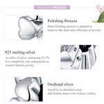 Accessori per collana braccialetto fai-da-te con perline a forma di cuore in argento sterling S925