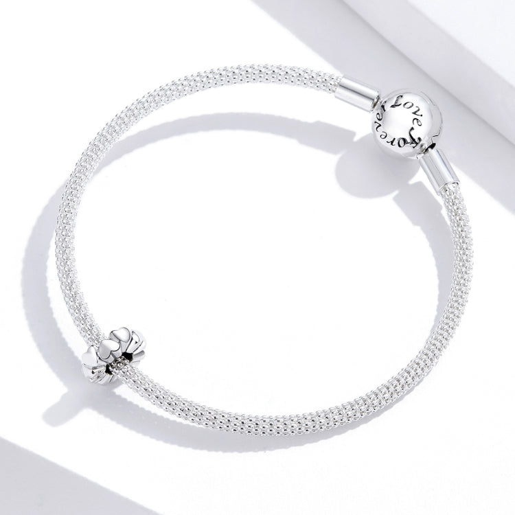 Accessori per collana braccialetto fai-da-te con perline a forma di cuore in argento sterling S925